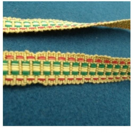 ruban ameublement multicolore et jaune 15 mm