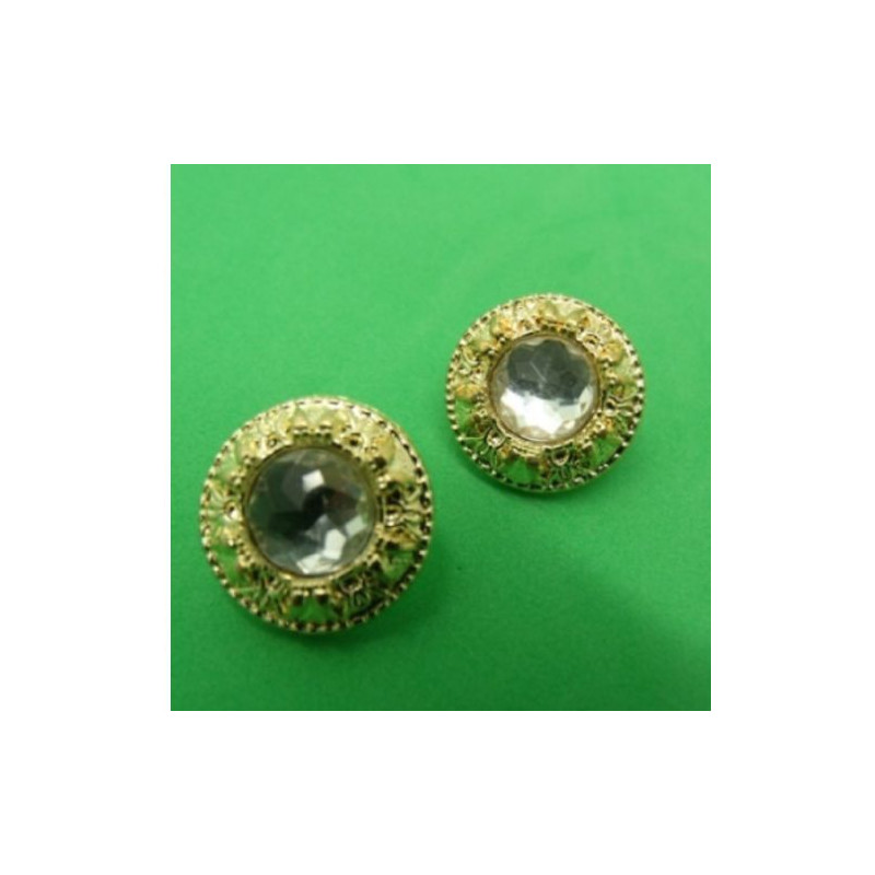bouton strass acrylique ,25 mm,très lumineux et résistant