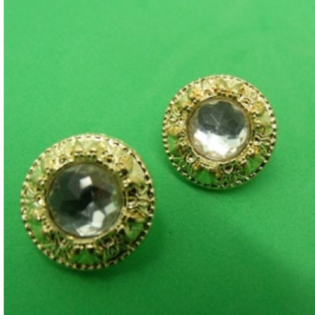 bouton strass acrylique ,25 mm,très lumineux et résistant