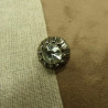 bouton à queue acrylique strass gris ,15 mm, très lumineux et résistant