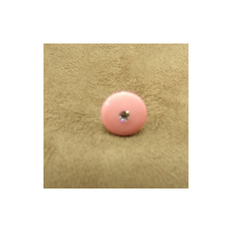 BOUTON acrylique motif petit strass 12 mm, très résistant et lumineux