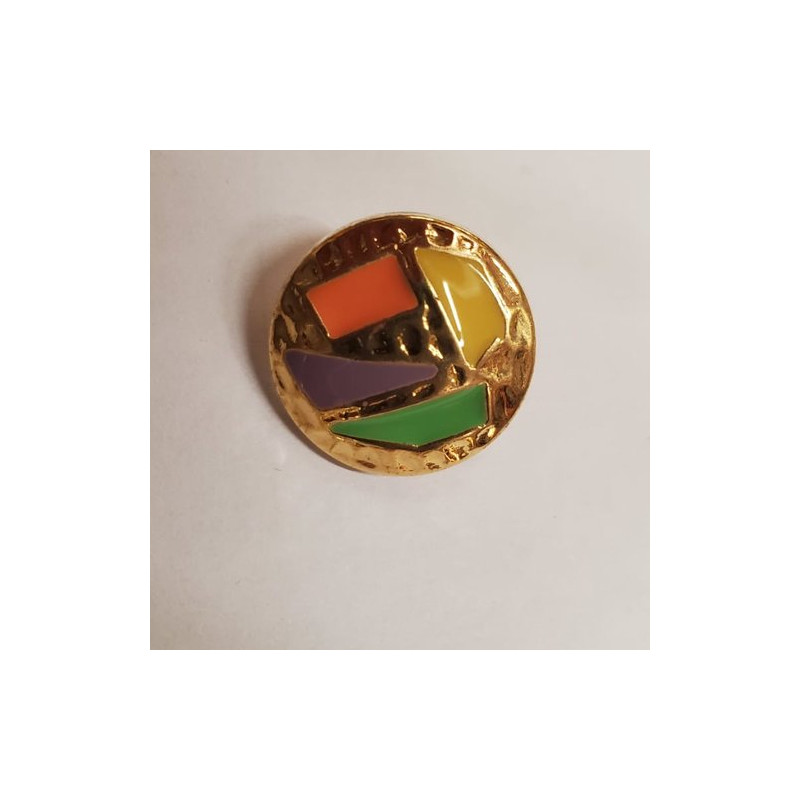 Bouton Strass Multicolore, 18 mm