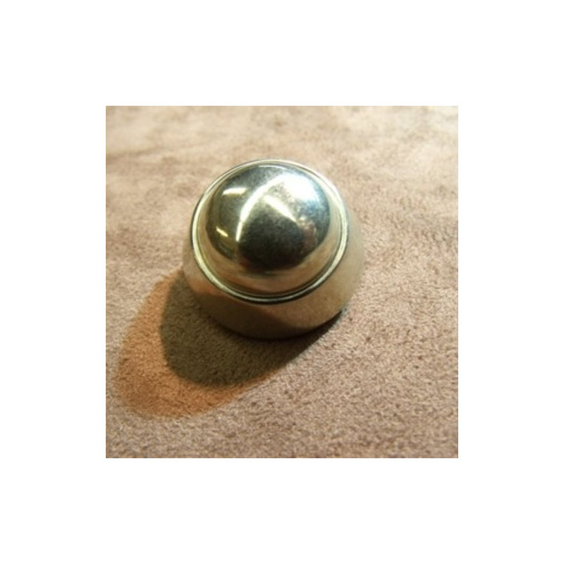 BOUTON A QUEUE METAL ARGENT,26 mm, de belle qualité