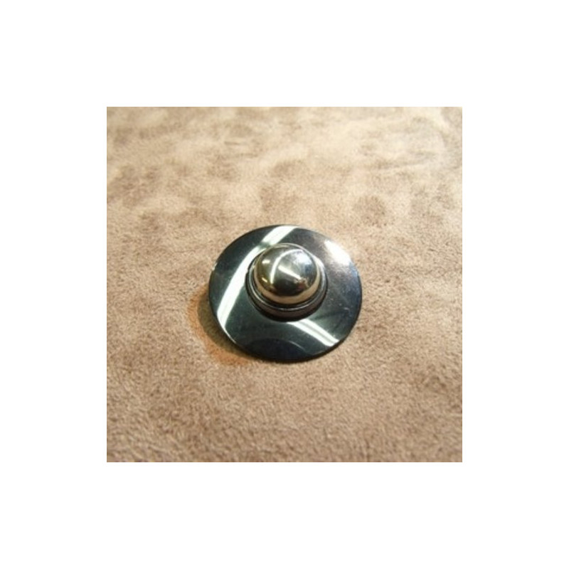 BOUTON  A QUEUE METAL ARGENT ,27 mm, de belle qualité