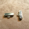 BOUTON/MANCHETTE A QUEUE METAL ARGENT Hauteur: 20mm/ EPAISSEUR: 5cm,de belle qualité