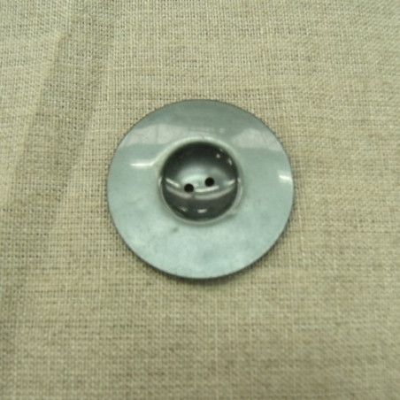 bouton acrylique gris,36 mm, de belle qualité