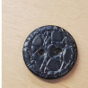 bouton acrylique façon croco 30 mm , noir