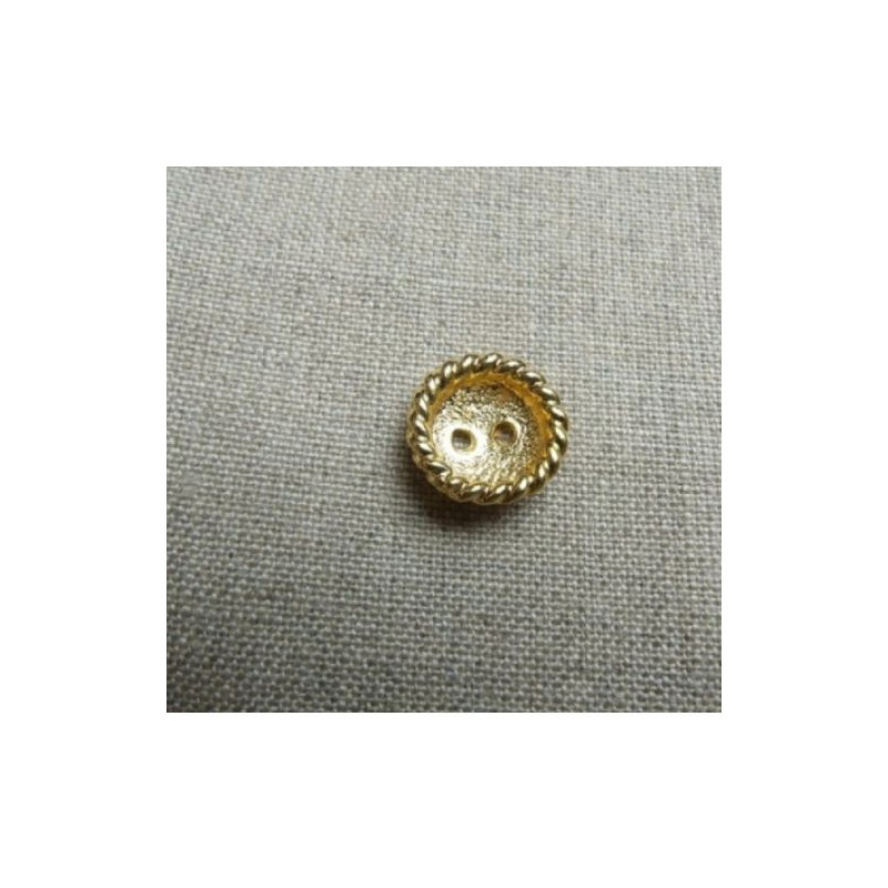 bouton rond à 2 trous doré,de belle qualité
