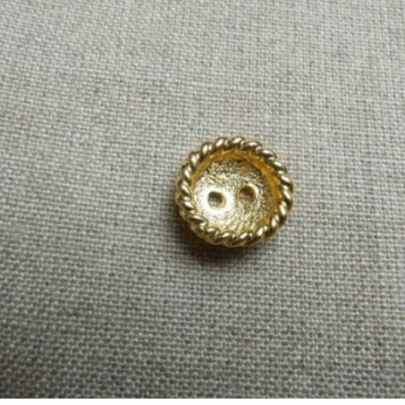 bouton rond à 2 trous doré,de belle qualité