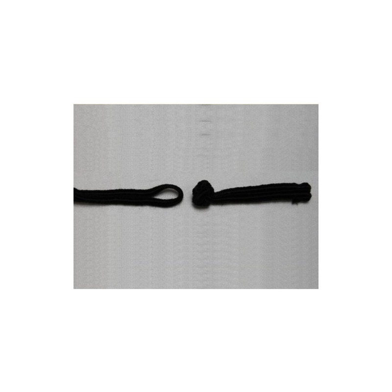 bouton  brandebourg noir , longueur de 12 cm sur largeur de 1 cm