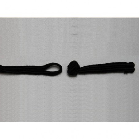 bouton brandebourg noir , longueur de 12 cm sur largeur de 1 cm