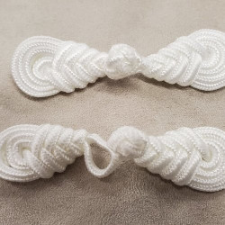 BOUTON BRANDEBOURG blanc...