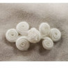 BOUTON BRANDEBOURG-  Blanc longueur 5.5 cm sur largeur de,2.5 cm