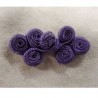 BOUTON BRANDEBOURG VIOLET longueur 5.5 cm sur largeur de,2.5 cm