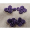 BOUTON BRANDEBOURG VIOLET longueur 5.5 cm sur largeur de,2.5 cm