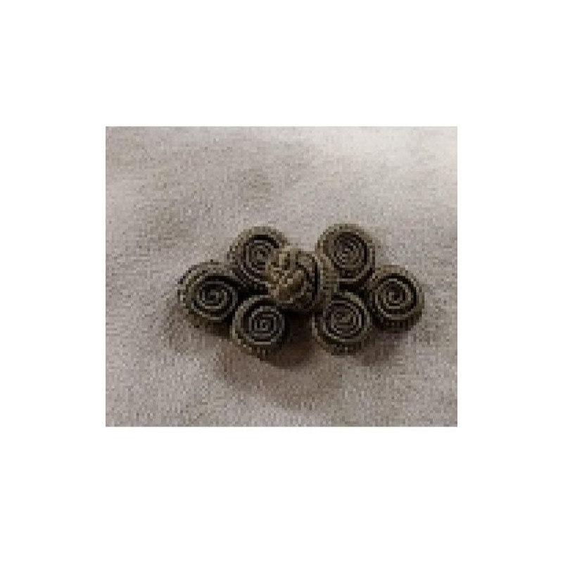 BOUTON BRANDEBOURG - marron, longueur de 5,5cm sur la largeur de 2,5cm