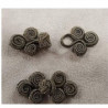 BOUTON BRANDEBOURG - marron, longueur de 5,5cm sur la largeur de 2,5cm