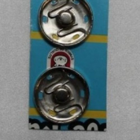 Bouton pression argent ,diamètre 2.5 cm,vendu par sachet