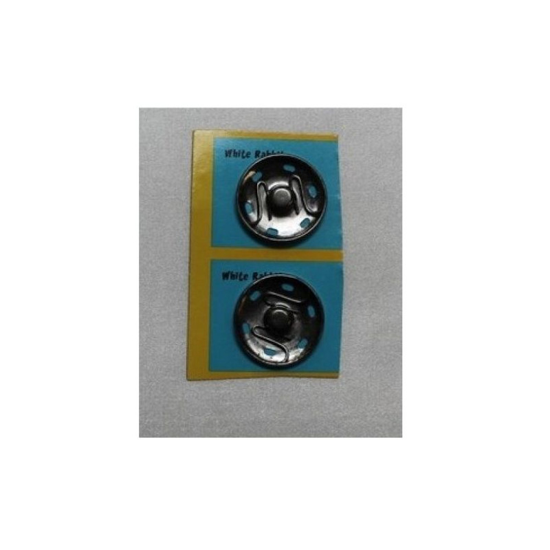 Bouton pression anthracite ,diamètre 2.5 cm ,vendu par sachet