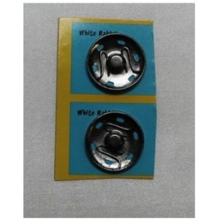 Bouton pression anthracite ,diamètre 2.5 cm ,vendu par sachet