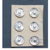 Bouton pression argenté  10 mm ,vendu par sachet