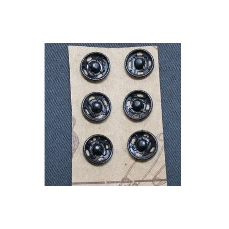 Bouton pression noir  10mm,vendu par sachet