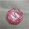 bouton acrylique à 2 trous  rose fushia 28 mm