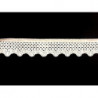 Broderie Anglaise coton  finition dentelée blanche
