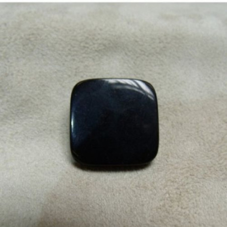 BOUTON CARRE ACRYLIQUE A QUEUE NOIR,20 mm,de belle qualité