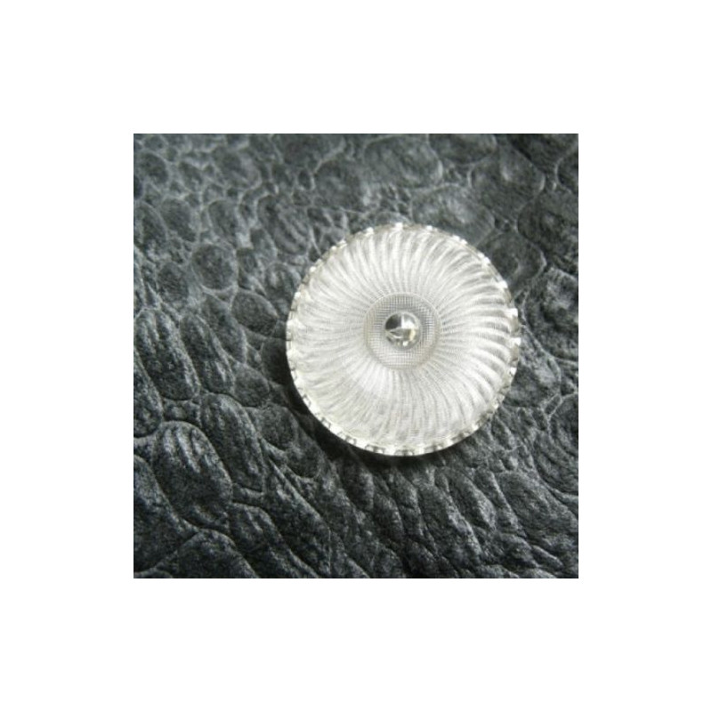 bouton à queue transparent,28 mm,de belle qualité