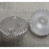 bouton acrylique à queue rose transparent 23 mm