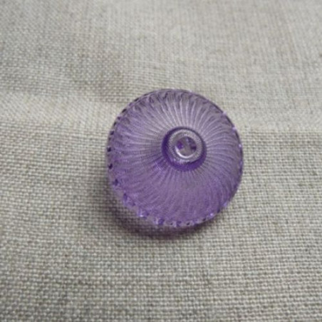 bouton acrylique à queue violet transparent , de belle qualité