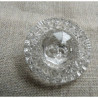bouton acrylique à queue Multi facette transparent ,28mm, de belle qualité