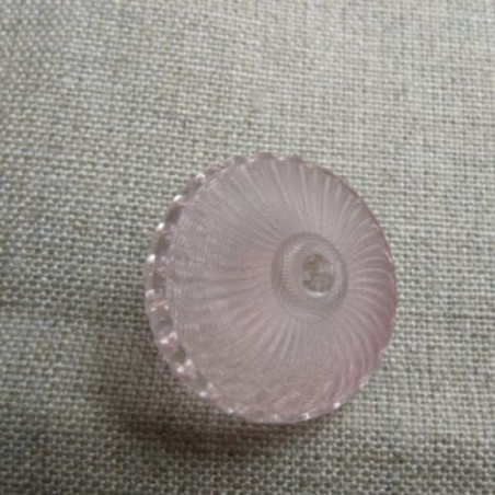 bouton acrylique à queue rose transparent,23 mm, de belle qualité