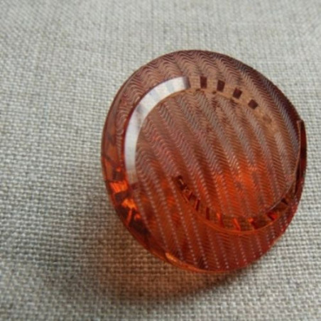 bouton acrylique à queue bordeaux transparent,28 mm,de belle qualité