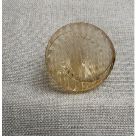 bouton acrylique à queue beige transparent,28 mm,de belle qualité