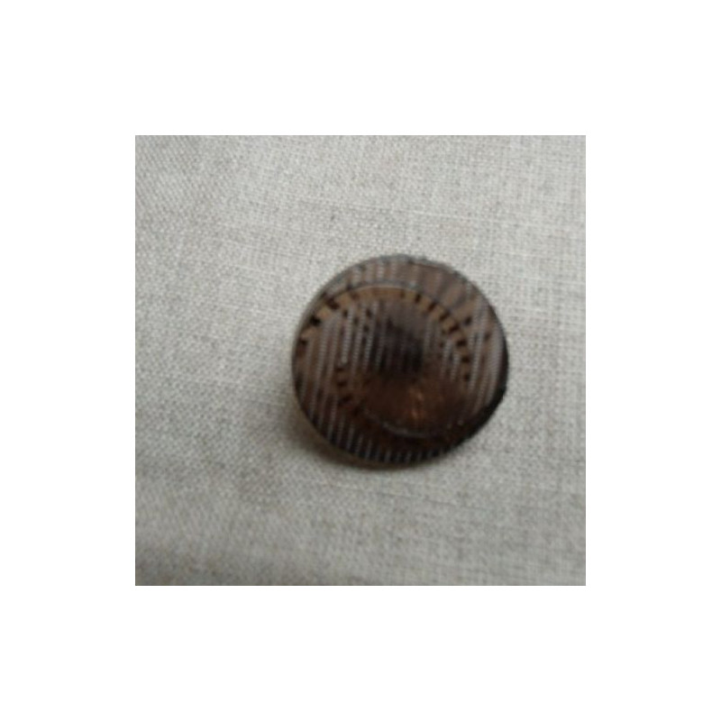 bouton acrylique à queue  marron transparent,28 mm,de belle qualité