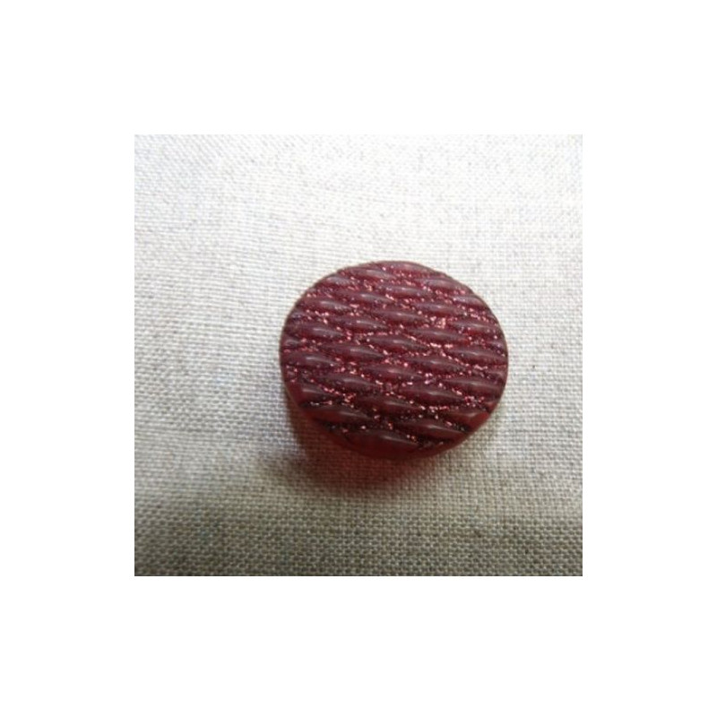 bouton acrylique à queue bordeaux,28 mm,de belle qualité