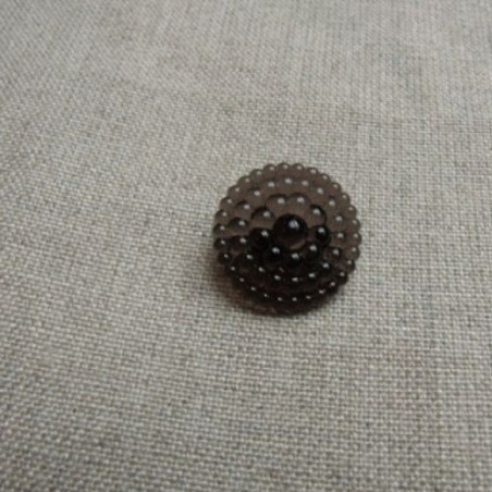 bouton à queue marron transparent,18 mm,de belle qualité