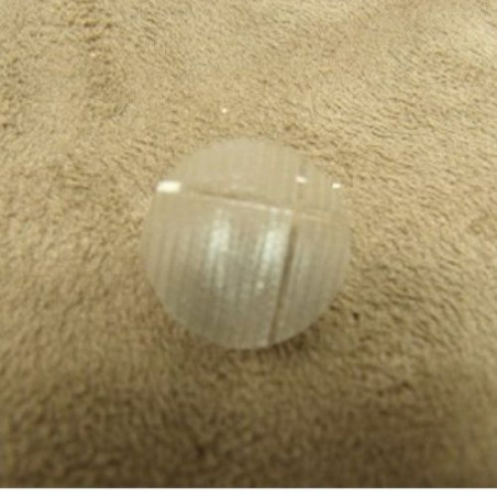 BOUTON ACRYLIQUE A QUEUE TRANSPARENT EFFET ANGLE DROIT ,de belle qualité