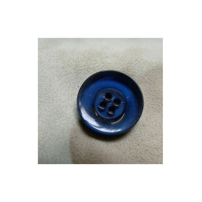 BOUTON POLYESTER BLEU MARINE  à 4 trous,26 mm,de belle qualité
