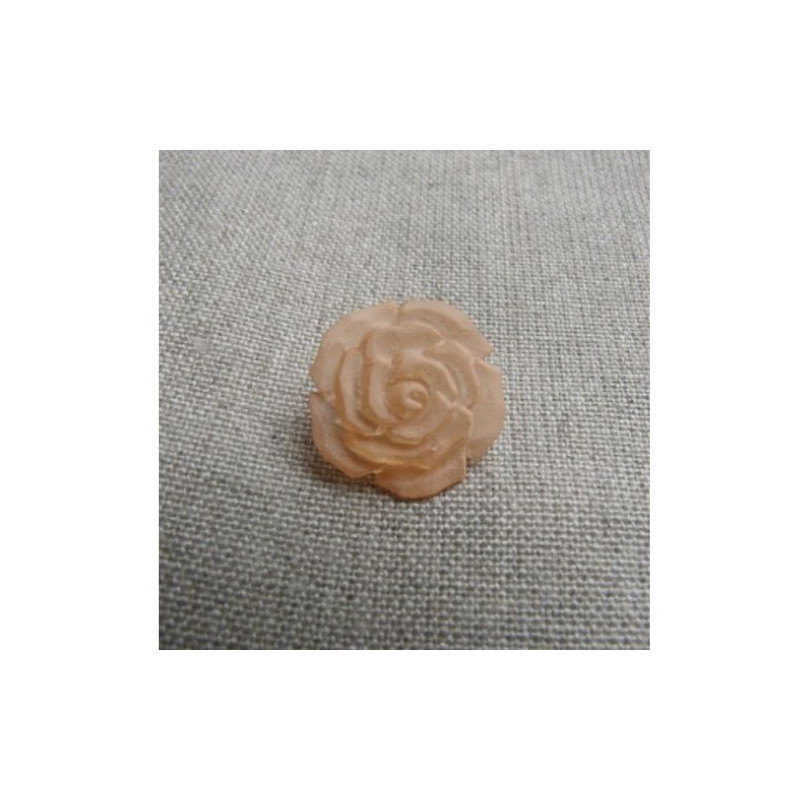 bouton acrylique MOTIF  fleur saumon,17 mm,de belle qualité