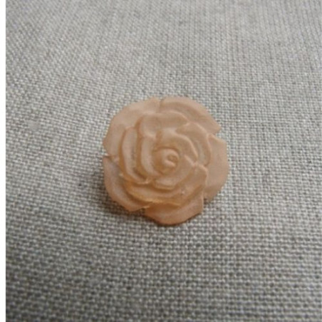 bouton acrylique MOTIF  fleur saumon,17 mm,de belle qualité