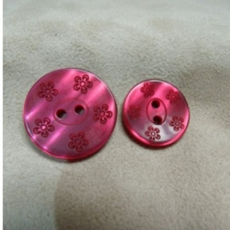 BOUTON ACRYLIQUE MOTIF FLEURS ROSE,de belle qualité