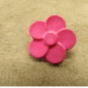 bouton acrylique à queue motif petite fleurs rose fuschia,18 mm,très tendance