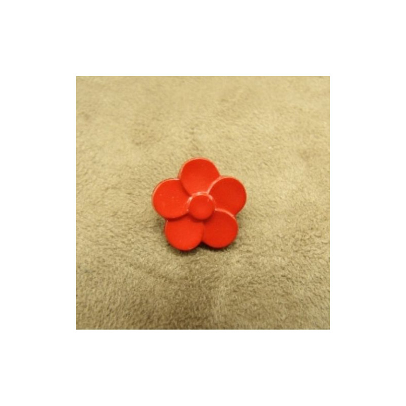 bouton acrylique à queue Motif petite fleur rouge,18 mm,très tendance