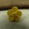 bouton acrylique à queue Motif petite fleur jaune,18 mm,très tendance
