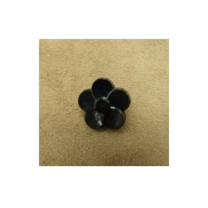 bouton acrylique à queue Motif petite fleur noir ,18 mm,très tendance
