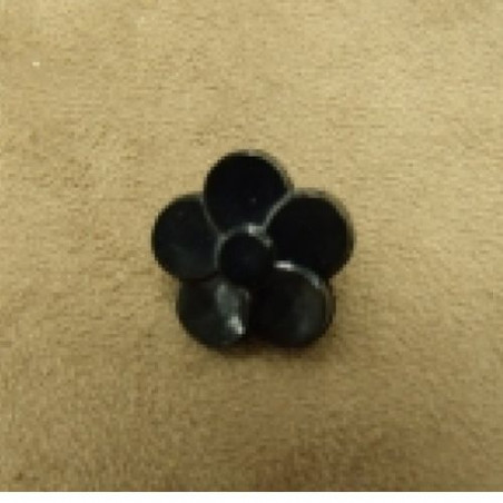 bouton acrylique à queue Motif petite fleur noir ,18 mm,très tendance