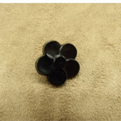bouton acrylique à queue Motif petite fleur noir ,18 mm,très tendance